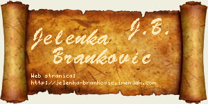Jelenka Branković vizit kartica
